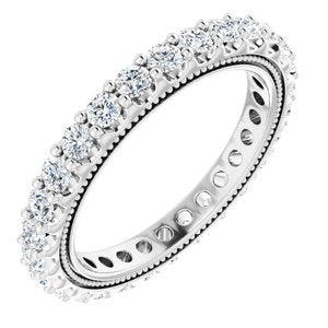 Platinum 7/8 CTW Lab-Grown Diamond Eternity Band Size 4