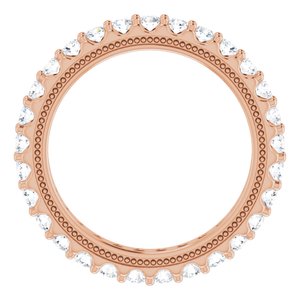 14K Rose 7/8 CTW Lab-Grown Diamond Eternity Band Size 5