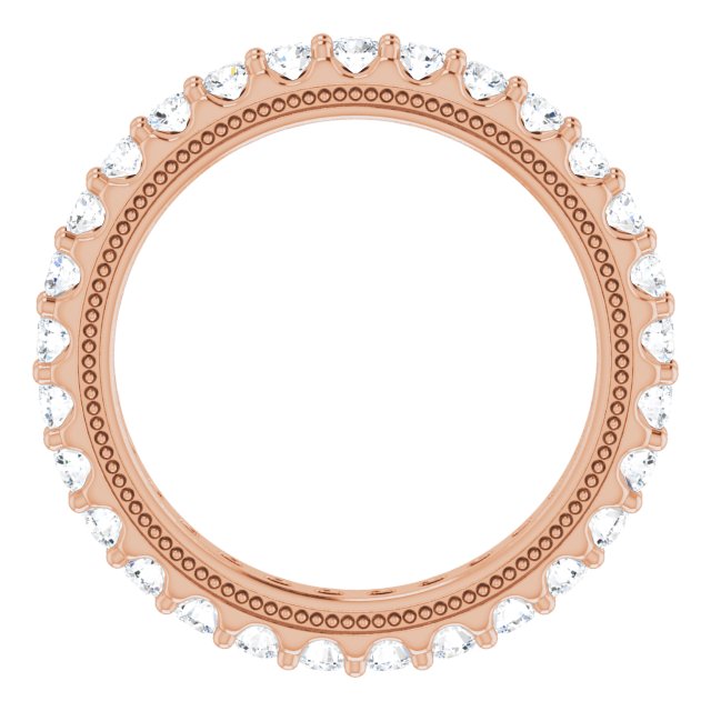 14K Rose 7/8 CTW Lab-Grown Diamond Eternity Band Size 5