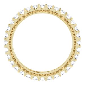 14K Yellow 1 CTW Lab-Grown Diamond Eternity Band Size 7.5