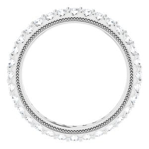 Platinum 1 CTW Lab-Grown Diamond Eternity Band Size 7.5