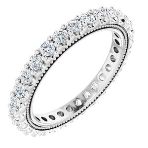 Platinum 7/8 CTW Lab-Grown Diamond Eternity Band Size 5