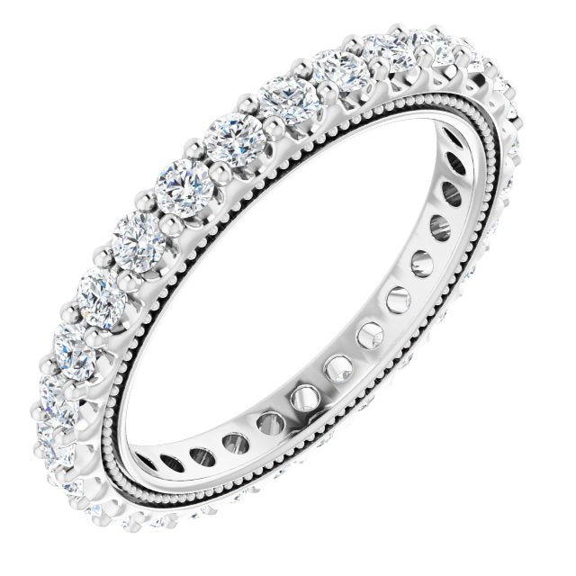 Platinum 7/8 CTW Lab-Grown Diamond Eternity Band Size 5