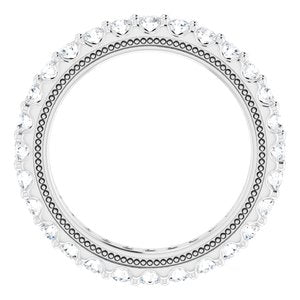 Platinum 7/8 CTW Lab-Grown Diamond Eternity Band Size 4