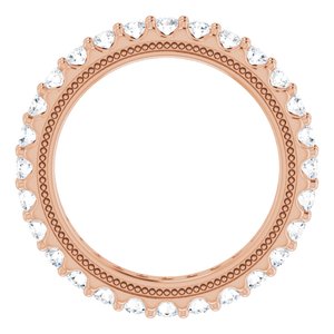 14K Rose 7/8 CTW Lab-Grown Diamond Eternity Band Size 4