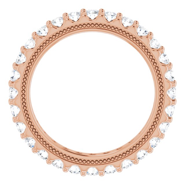 14K Rose 7/8 CTW Lab-Grown Diamond Eternity Band Size 4