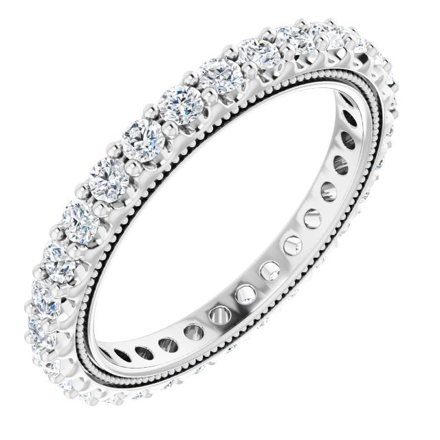 Platinum 9/10 CTW Lab-Grown Diamond Eternity Band Size 6