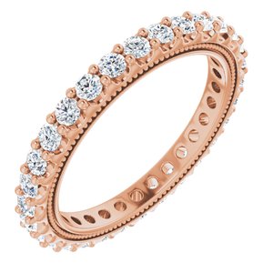 14K Rose 9/10 CTW Lab-Grown Diamond Eternity Band Size 6