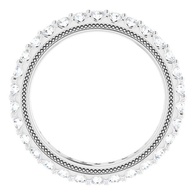Platinum 9/10 CTW Lab-Grown Diamond Eternity Band Size 6