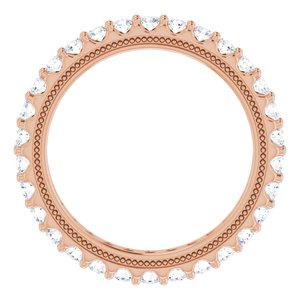 14K Rose 9/10 CTW Lab-Grown Diamond Eternity Band Size 6