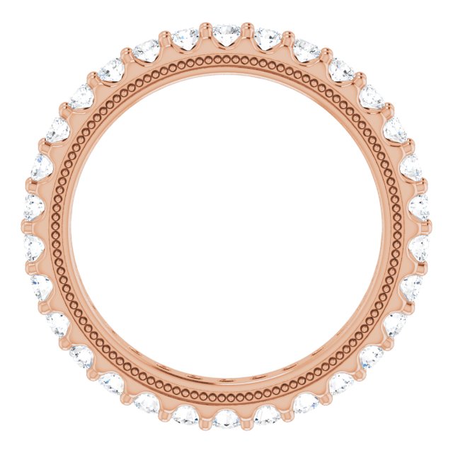 14K Rose 9/10 CTW Lab-Grown Diamond Eternity Band Size 6