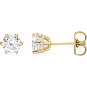 14K Yellow 1 CTW Lab-Grown Diamond Earrings