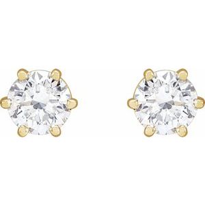 14K Yellow 1 CTW Lab-Grown Diamond Earrings