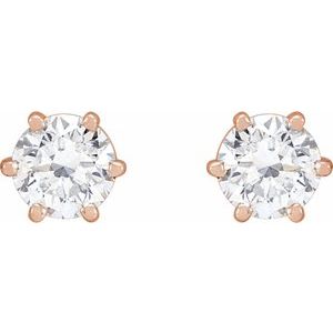 14K Rose 1 CTW Lab-Grown Diamond Earrings