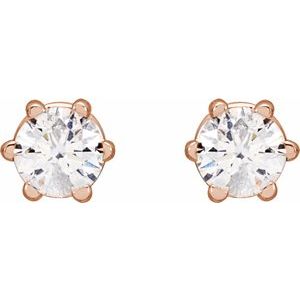 14K Rose 1/6 CTW Lab-Grown Diamond Earrings
