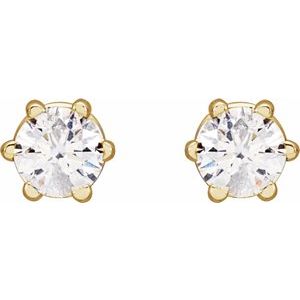 14K Yellow 1/6 CTW Lab-Grown Diamond Earrings