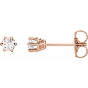 14K Rose 1/6 CTW Lab-Grown Diamond Earrings