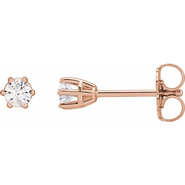 14K Rose 1/6 CTW Lab-Grown Diamond Earrings