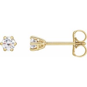 4K White 1/4 CTW Lab-Grown Diamond Earrings