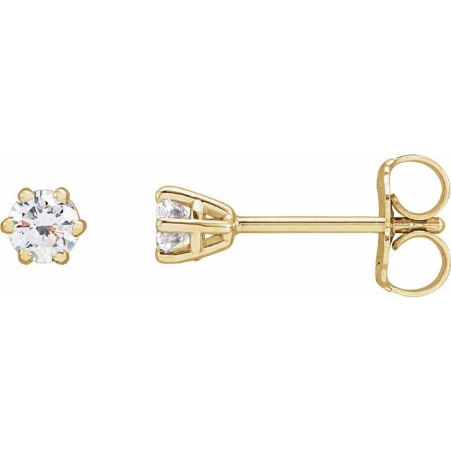4K White 1/4 CTW Lab-Grown Diamond Earrings