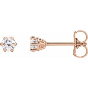 14K Rose 1/4 CTW Lab-Grown Diamond Earrings