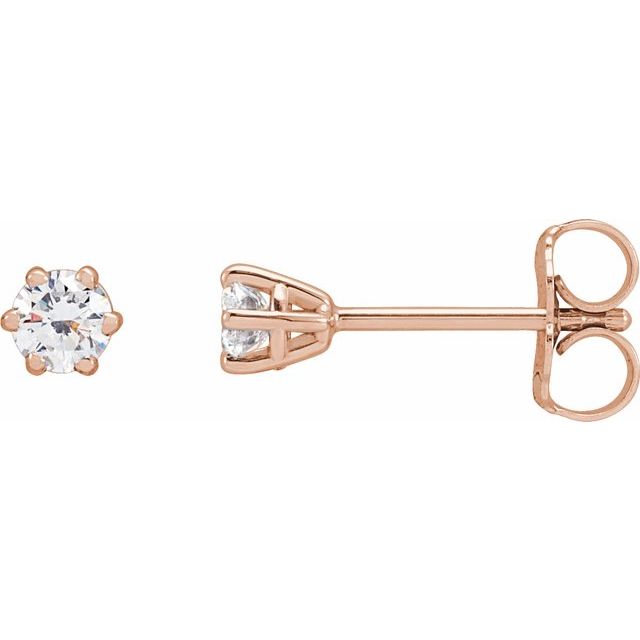 14K Rose 1/4 CTW Lab-Grown Diamond Earrings