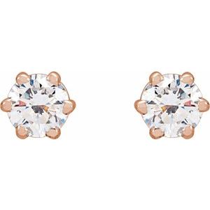 14K Rose 2 CTW Lab-Grown Diamond Earrings