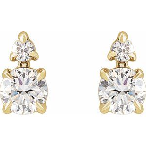 14K Yellow 1/3 CTW Lab-Grown Diamond Earrings