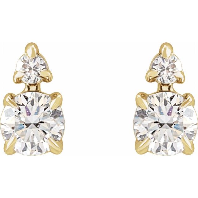 14K Yellow 1/3 CTW Lab-Grown Diamond Earrings