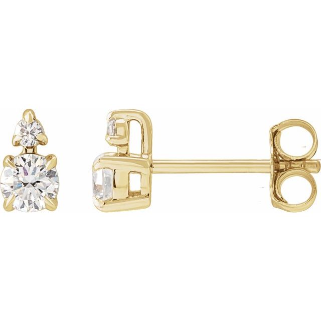 14K Yellow 1/3 CTW Lab-Grown Diamond Earrings