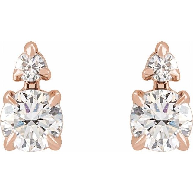 14K Rose 1/3 CTW Lab-Grown Diamond Earrings