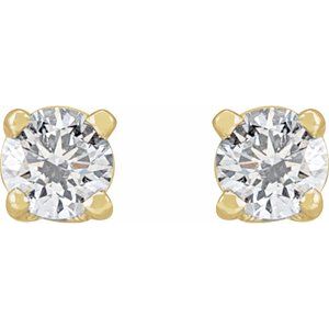 14K Yellow 1/5 CTW Lab-Grown Diamond Stud Earrings