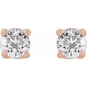 14K Rose 1/5 CTW Lab-Grown Diamond Stud Earrings