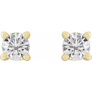 14K Yellow 1/8 CTW Lab-Grown Diamond Stud Earrings