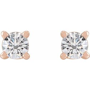 14K Rose 1/8 CTW Lab-Grown Diamond Stud Earrings