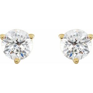 14K Yellow 3/4 CTW Lab-Grown Diamond Earrings