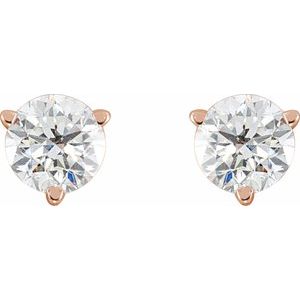 14K Rose 3/4 CTW Lab-Grown Diamond Earrings