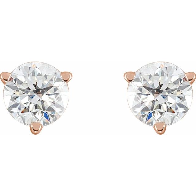 14K Rose 3/4 CTW Lab-Grown Diamond Earrings