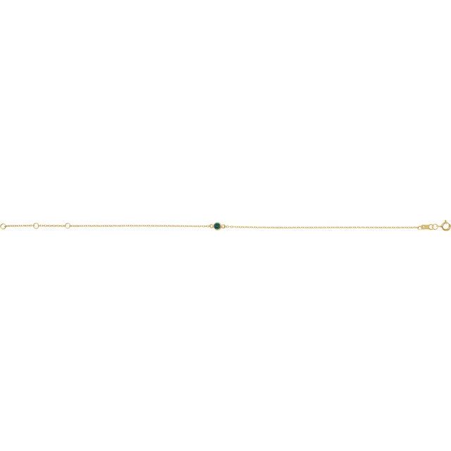 14K Yellow Lab-Grown Alexandrite 6 1/2-7 1/2" Bracelet