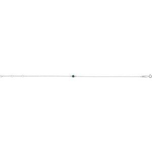 Platinum Lab-Grown Alexandrite Bezel-Set Solitaire 6 1/2-7 1/2" Bracelet