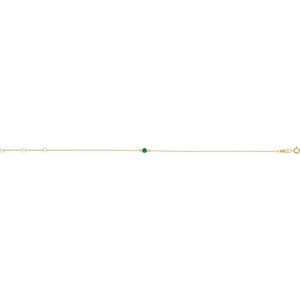 14K Yellow Lab-Grown Emerald 6 1/2-7 1/2" Bracelet