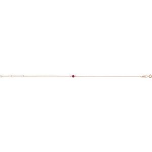 14K Rose Lab-Grown Ruby 6 1/2-7 1/2" Bracelet