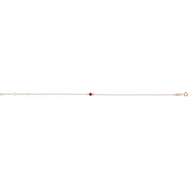 14K Rose Lab-Grown Ruby 6 1/2-7 1/2" Bracelet