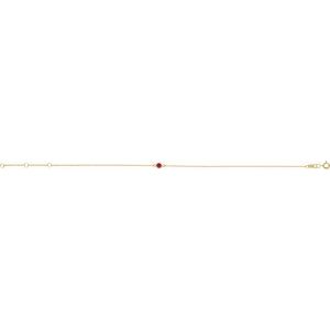 14K Yellow Lab-Grown Ruby 6 1/2-7 1/2" Bracelet
