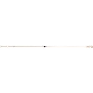 14K Rose Lab-Grown Blue Sapphire 6 1/2-7 1/2" Bracelet