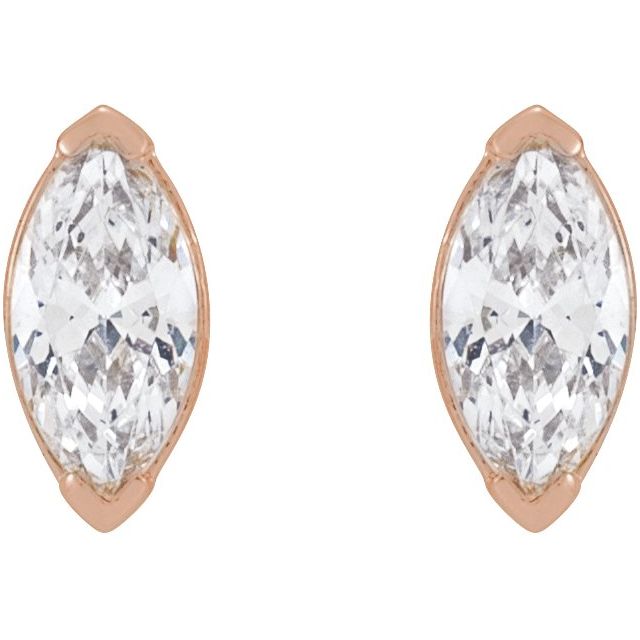 14K Rose 1/3 CTW Lab-Grown Diamond Stud Earrings