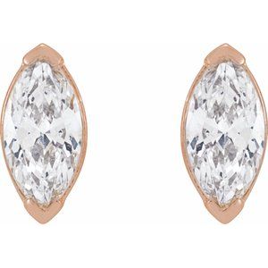 14K Rose 1/2 CTW Lab-Grown Diamond Stud Earrings