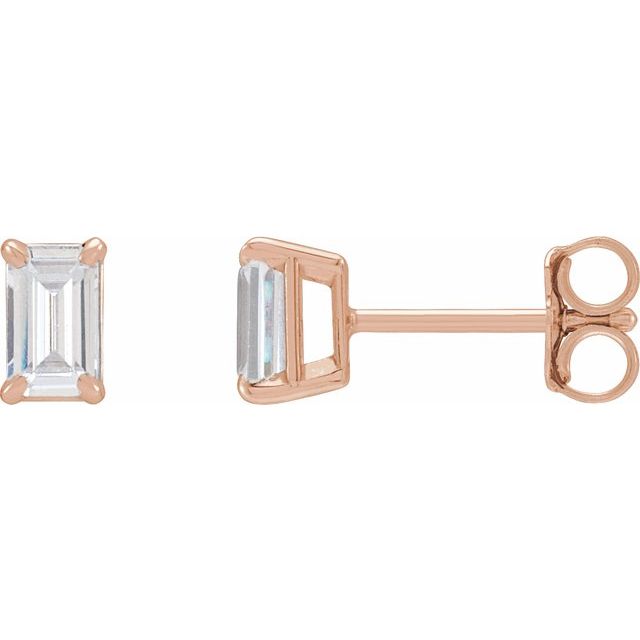 14K Rose 1 1/2 CTW  Lab-Grown Diamond Earrings