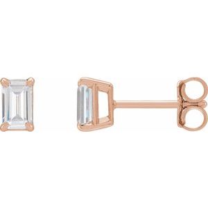 14K Rose 1 1/2 CTW  Lab-Grown Diamond Earrings