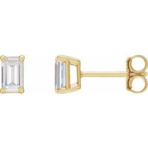 14K Yellow 1 1/2 CTW  Lab-Grown Diamond Earrings